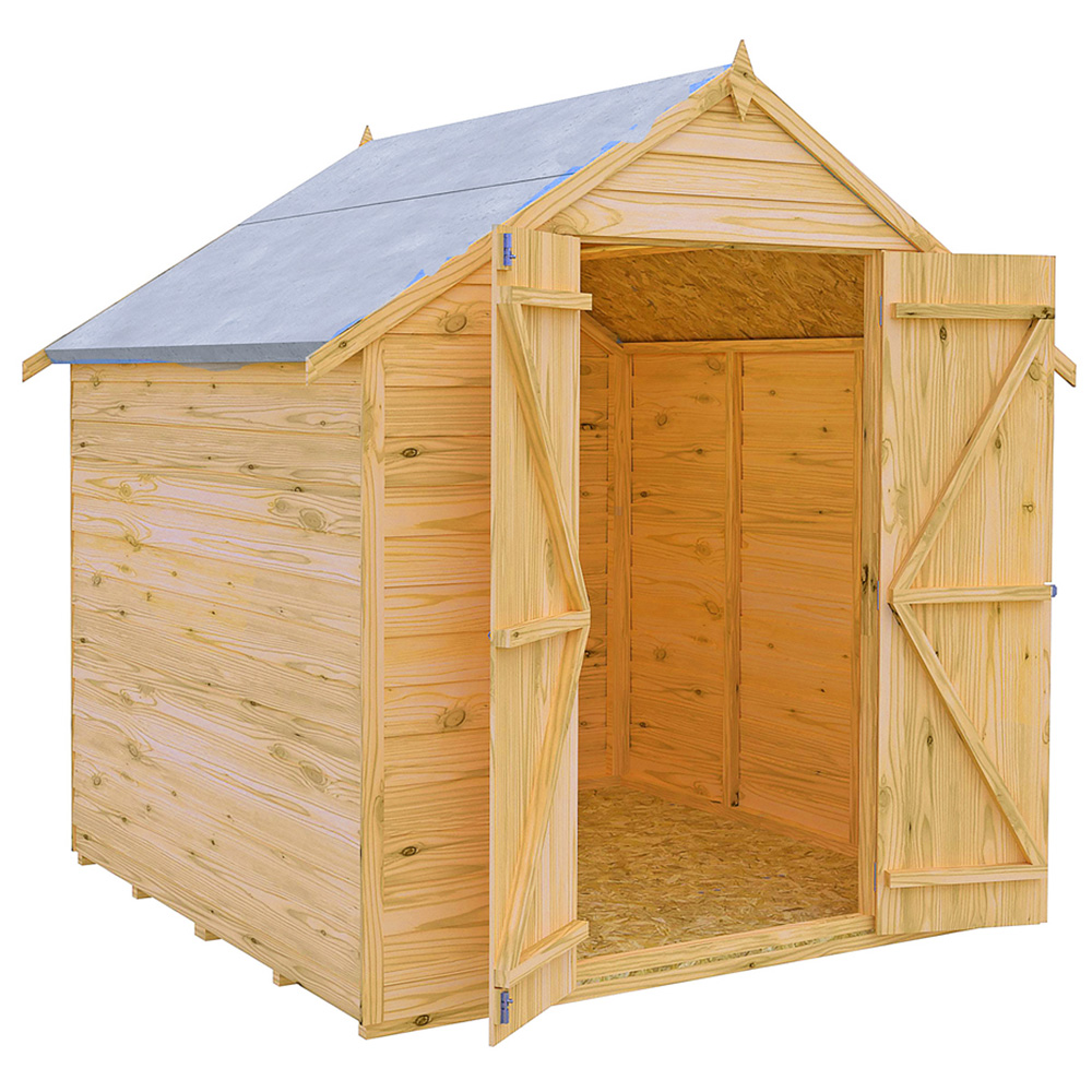 Shire GB Garden Value 6 x 6ft Overlap Double Door Garden Shed Image 1