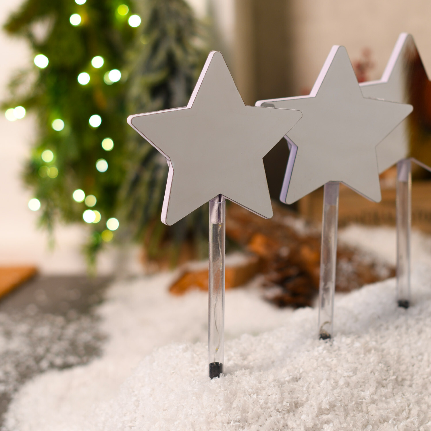 8 Piece Infinity Star Stakes Grey Image 2