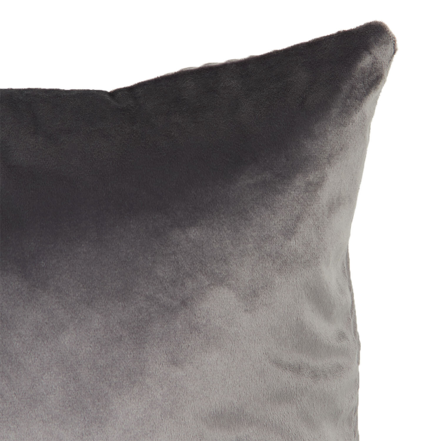 Piper Pleated Velvet Cushion - Grey Image 6