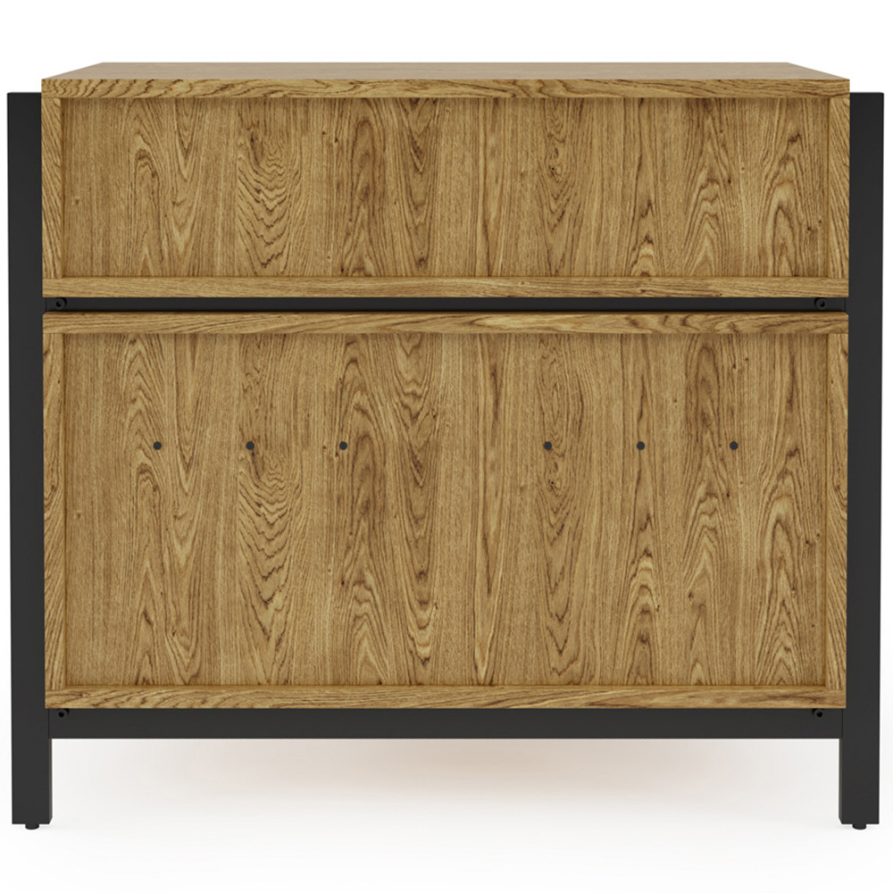 Dorel Louisiana 2 Drawer Warm Oak Turntable Stand Image 4