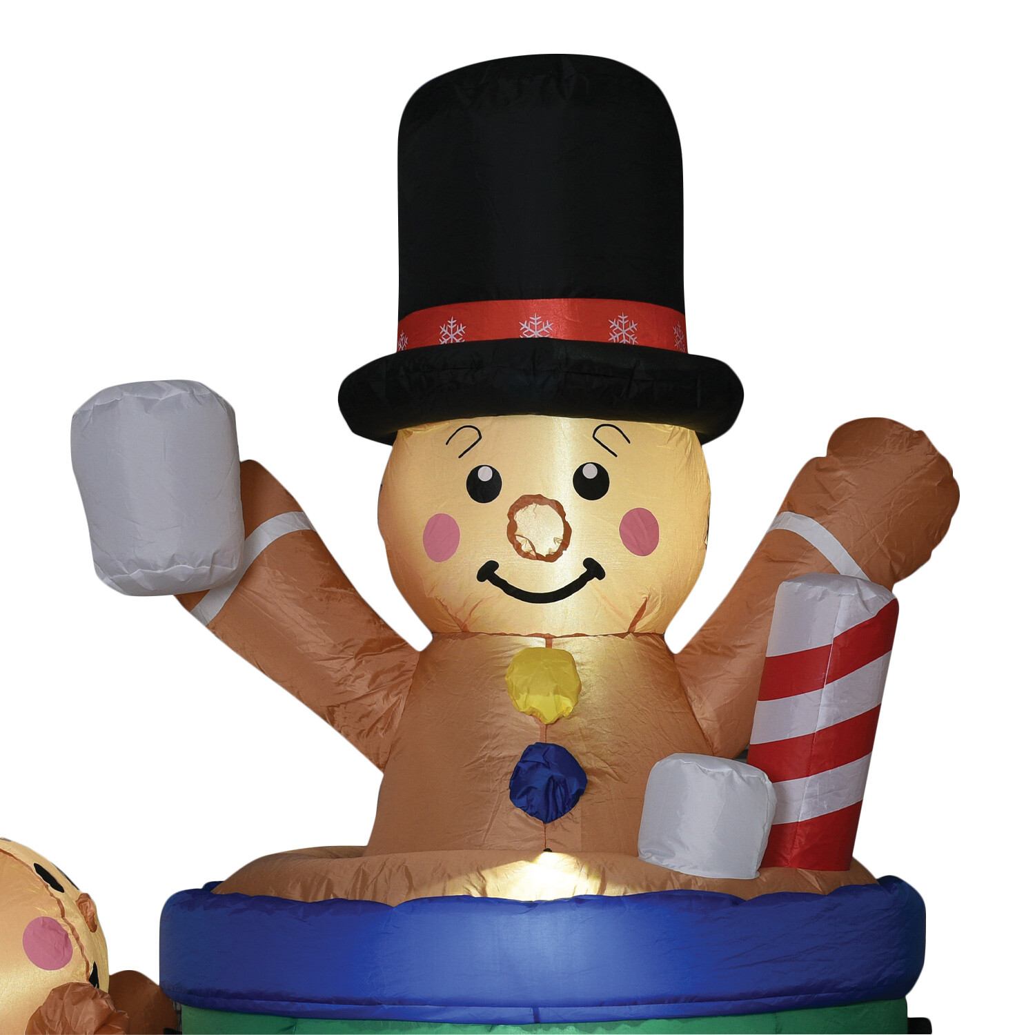 6ft Inflatable Gingerbread Hot Choc Image 3
