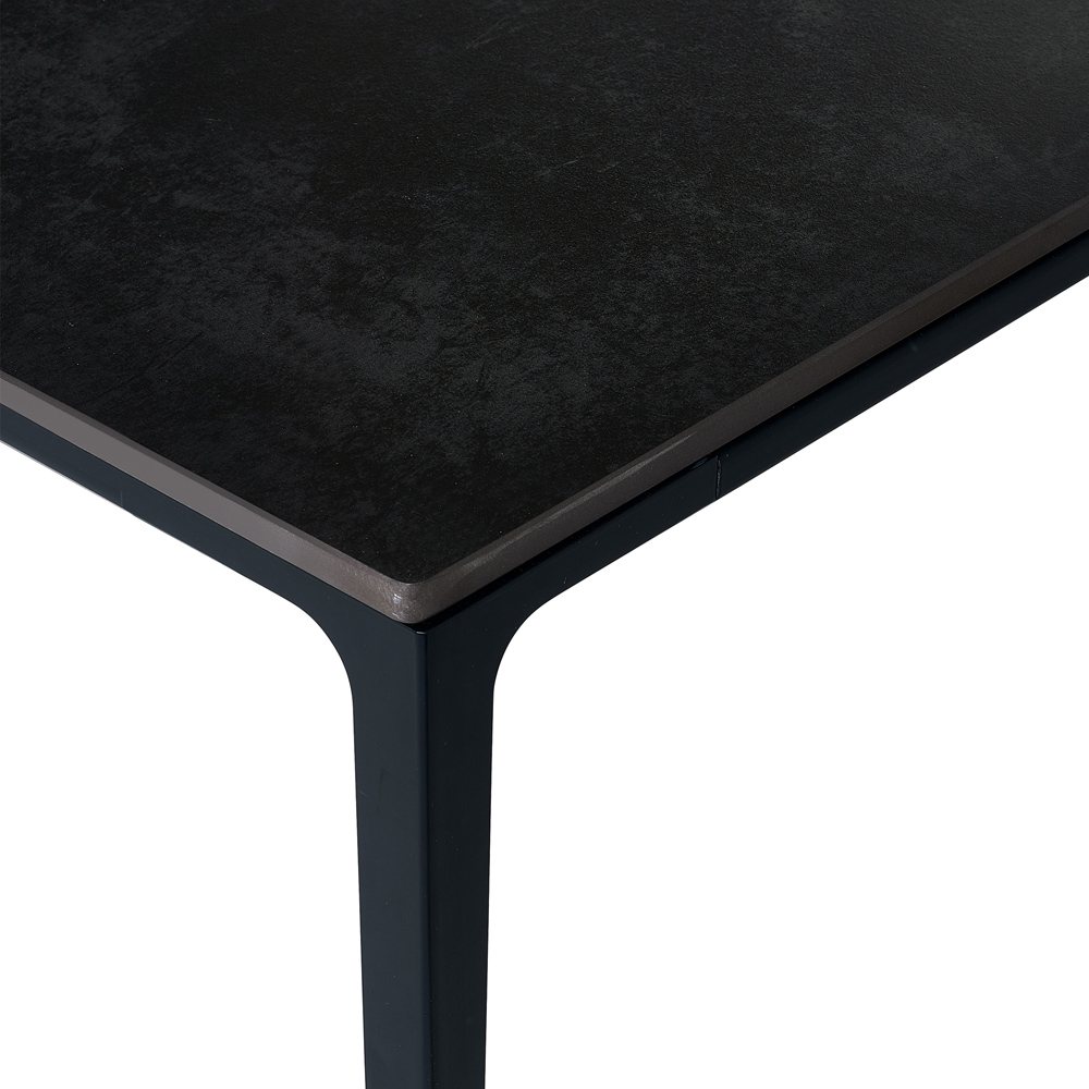 Julian Bowen Miami 4 Seater Rectangular Stone Top Dining Table Slate Grey Image 6