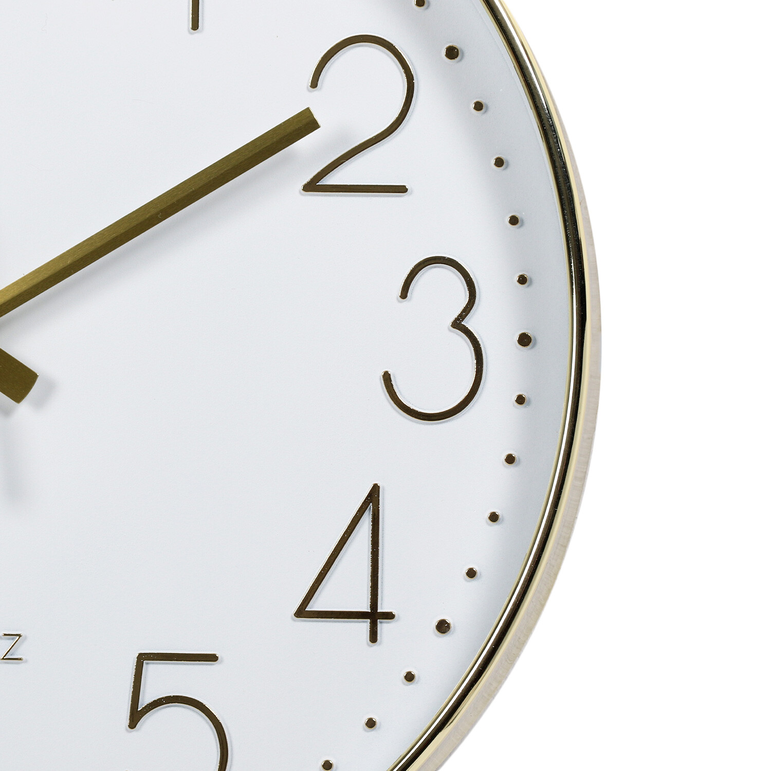 Gold Round Wall Clock 30cm Image 3