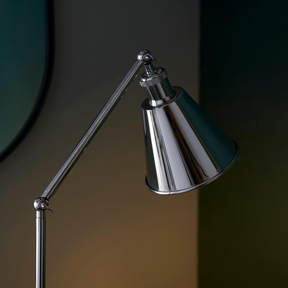 Merano Brescia Bright Nickel Pendant Floor Lamp Image 4
