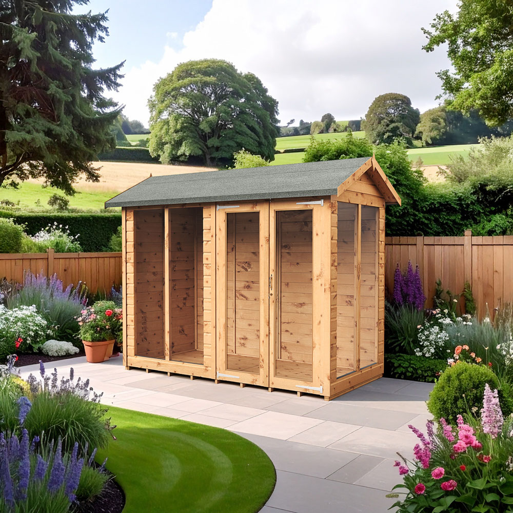 Empire Sheds 4 x 8ft Double Door Tongue and Groove Wooden Apex Garden Shed Image 2