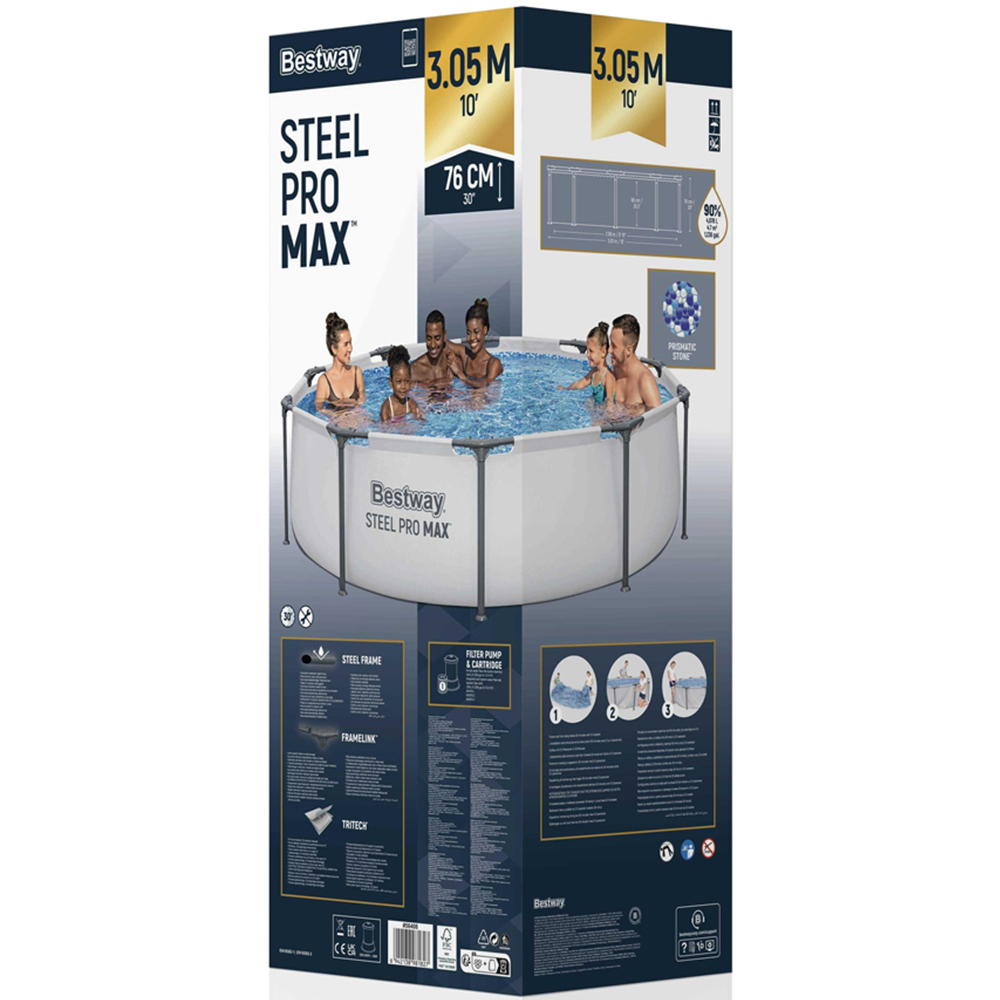 Bestway Steel Pro Max Frame Paddling Pool 10ft x 30 inch Image 3