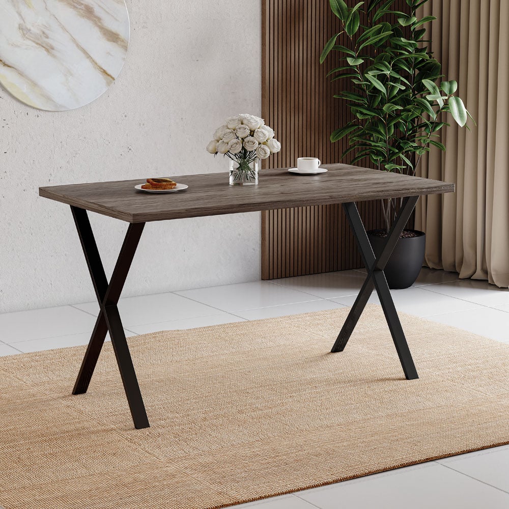 Vida Designs 4 Seater Walnut Dining Table Image 5