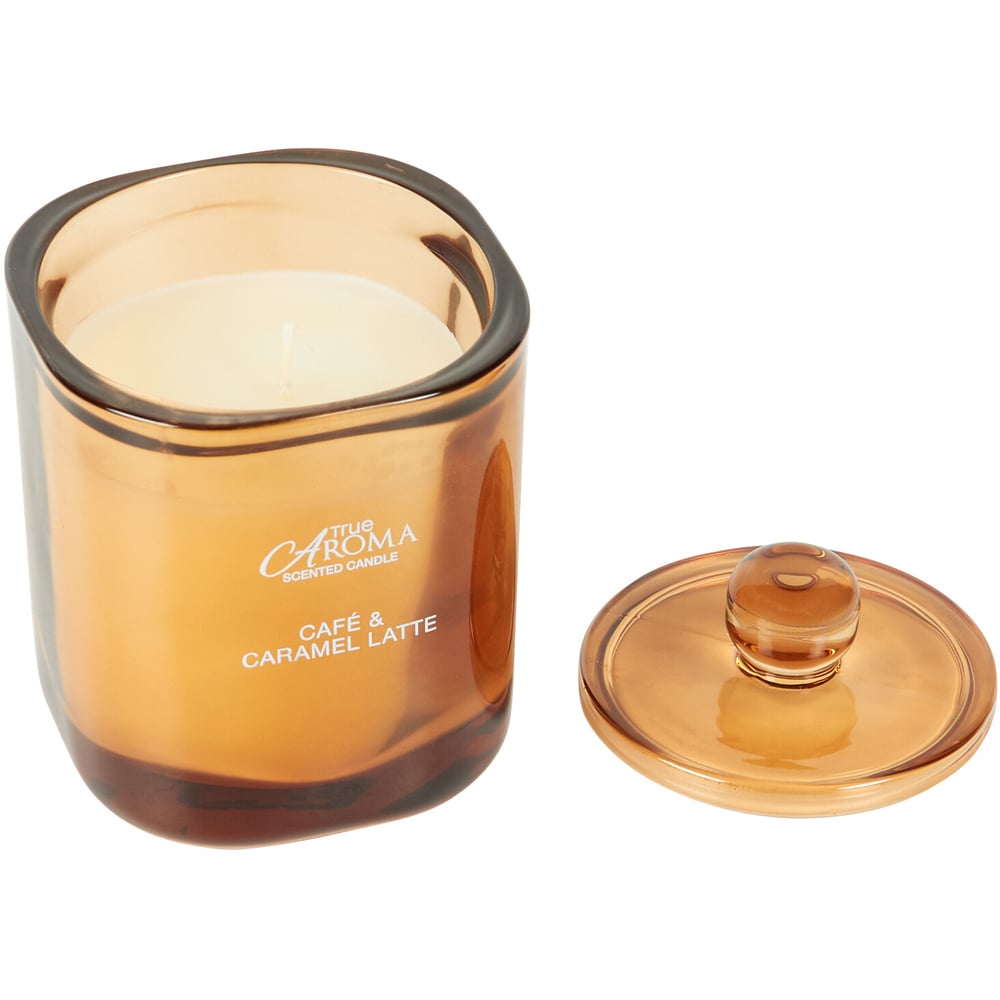 True Aroma Glass Candle -  Cafe and Caramel Latte Image 2