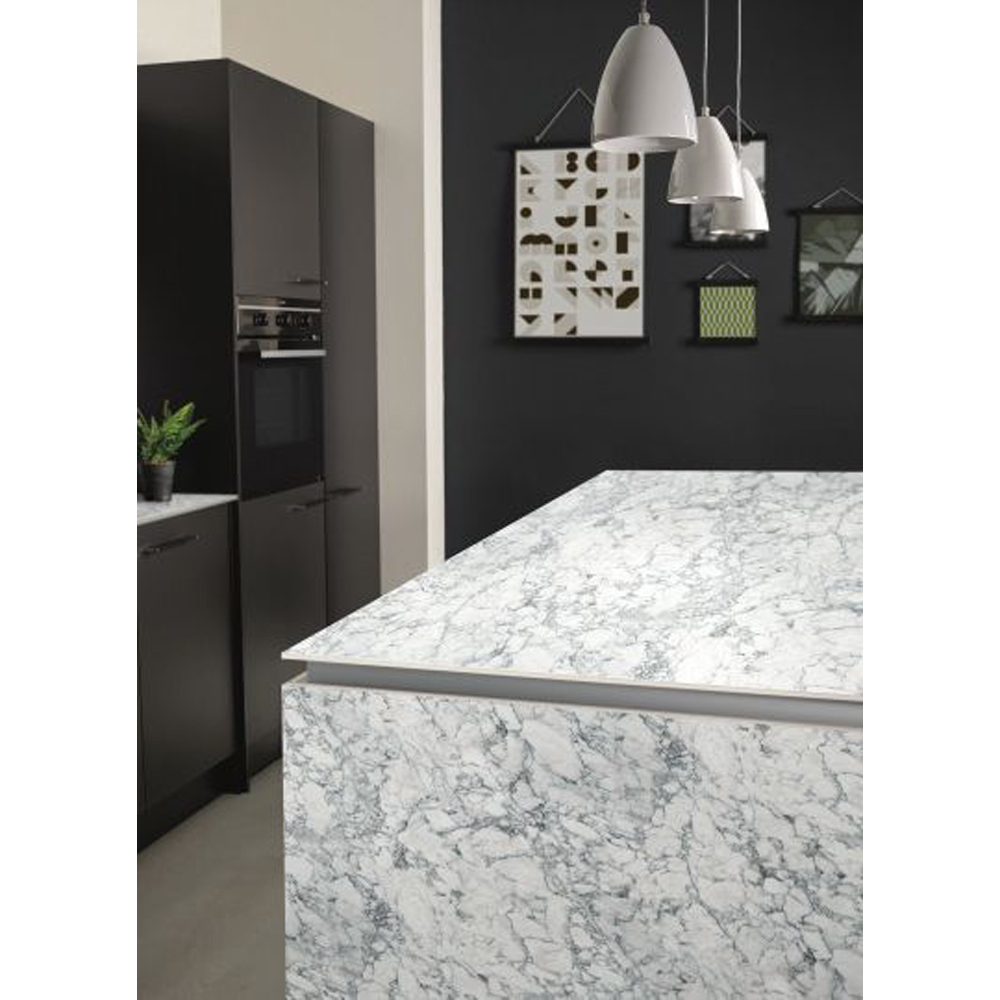 Zenith Marmo Bianco Laminate Kitchen Breakfast Bar 3000 x 950 x 12.5mm Image 4