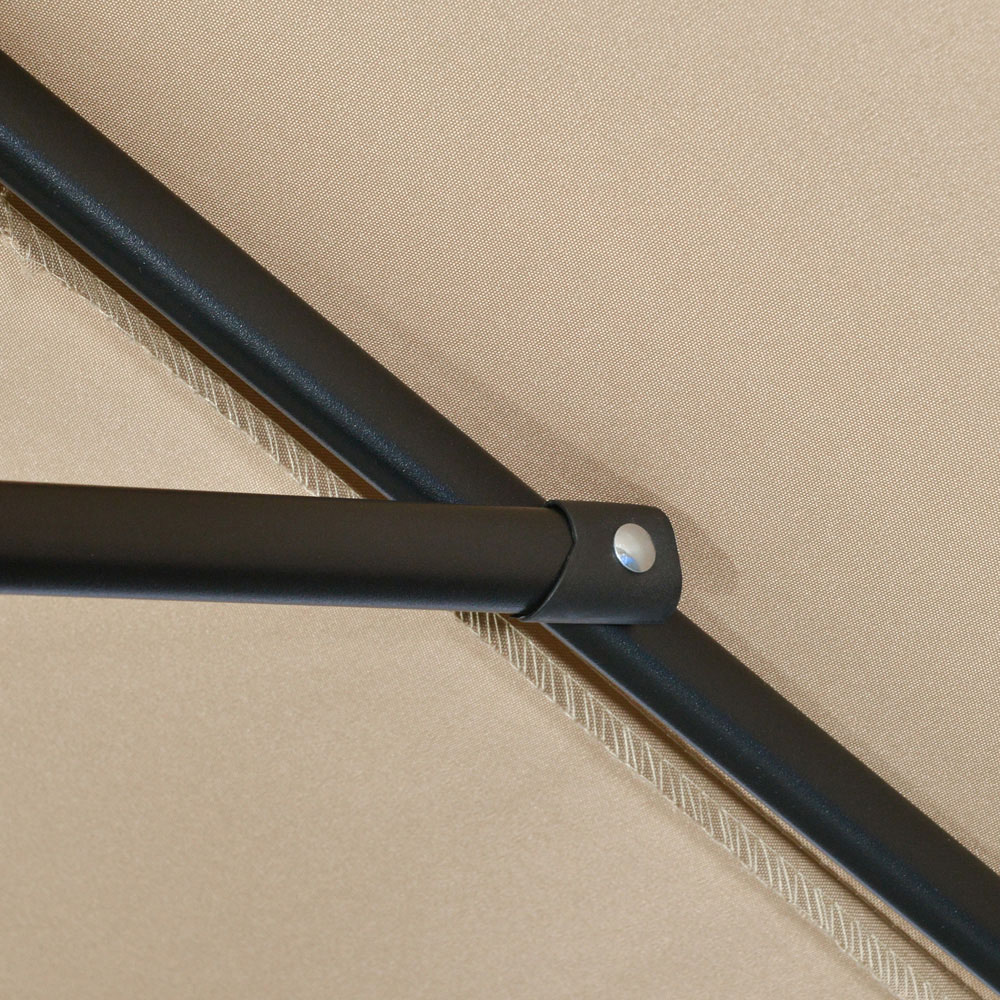 Outsunny Khaki Crank and Tilt Parasol 3 x 2m Image 3