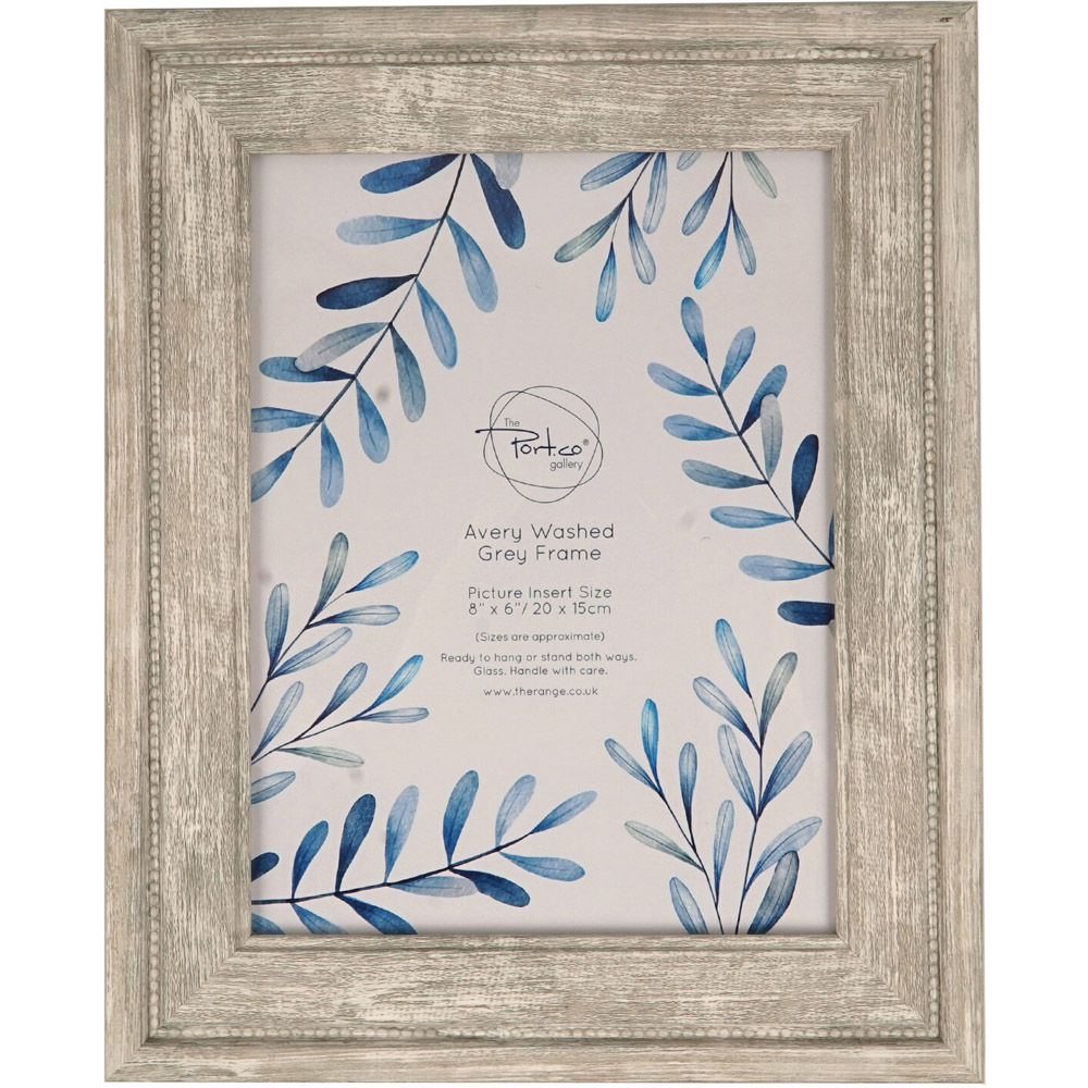 The Port. Co Gallery Avery Washed Grey Photo Frame 8 x 6 inch Image
