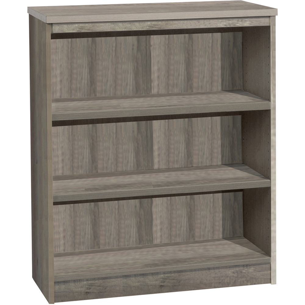 R White Cabinets 3 Shelf Grey Nebraska Mid Height Bookcase Image 2