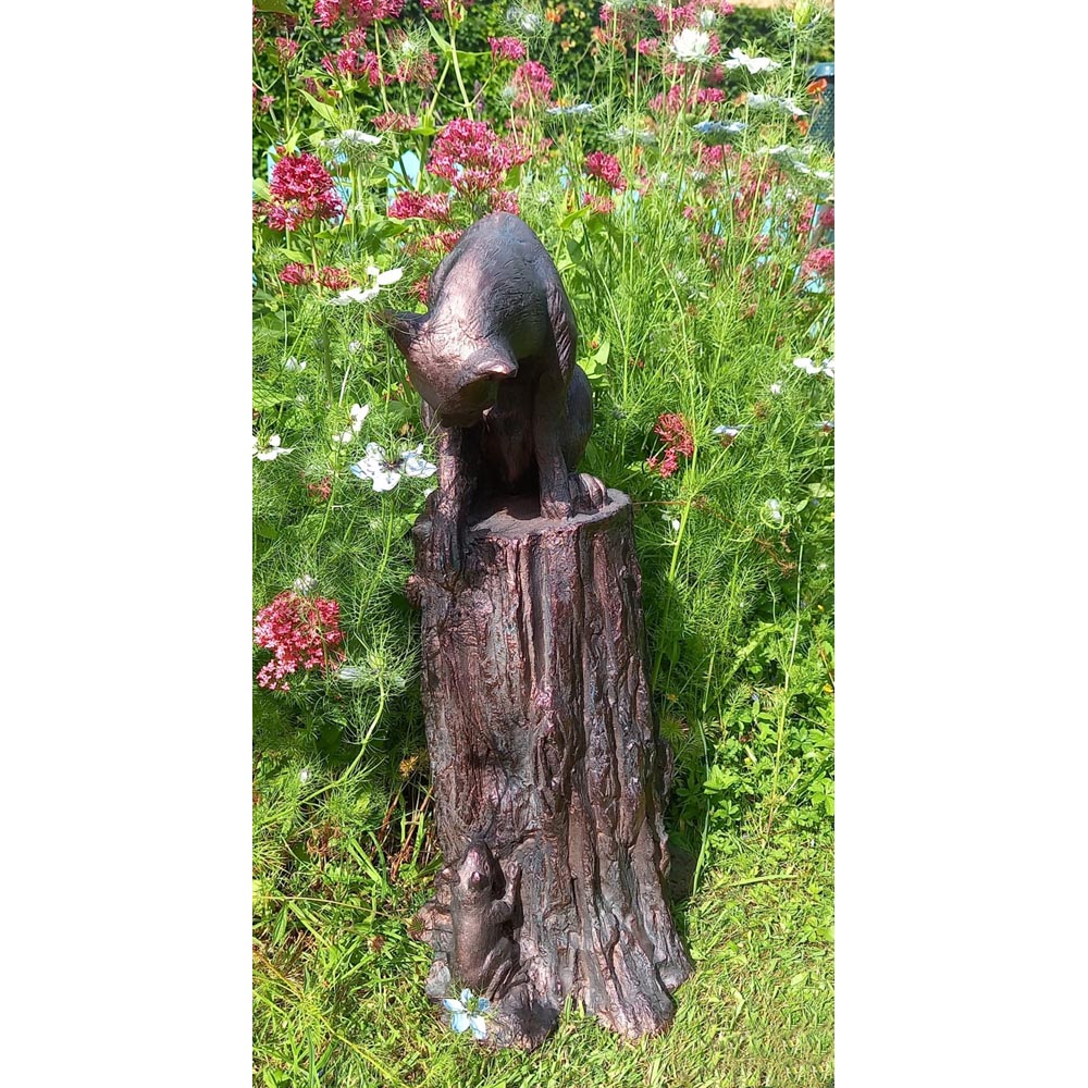 Inspirational Gifting Cat and Mouse Polystone Resin Garden Ornament Image 7