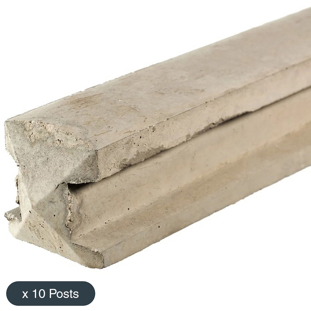 Reinforced Concrete 2745 x 109 x 94mm 10 Pack Slotted Intermediate Fence Post Image