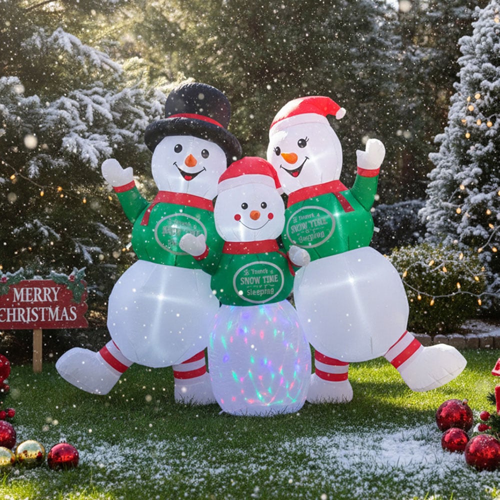 Living and Home Inflatable Snowmen Model LED Christmas Decoration 7.9ft Image 8