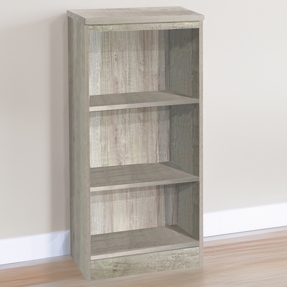 R White Cabinets 3 Shelf Grey Nebraska Mid Height Bookcase Image 1