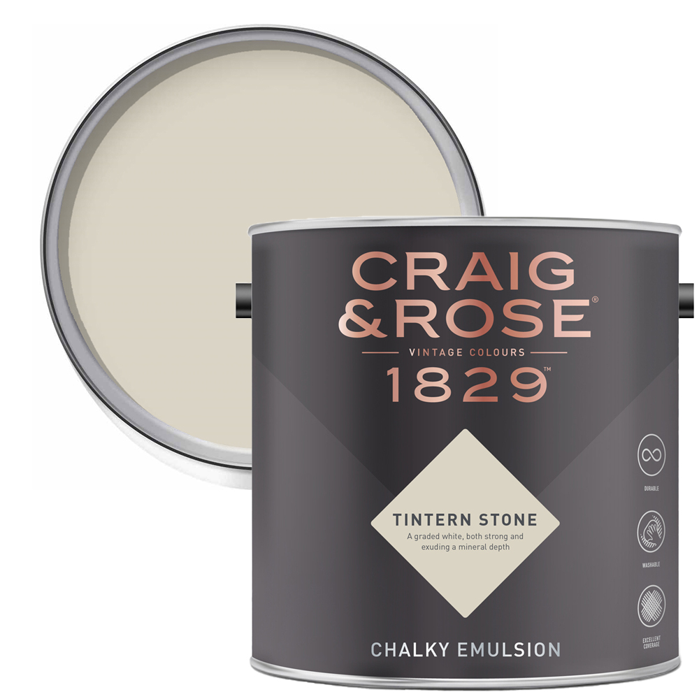 Craig & Rose Walls and Ceilings Tintern Stone Chalky Matt Emulsion Paint 2.5L Image 1