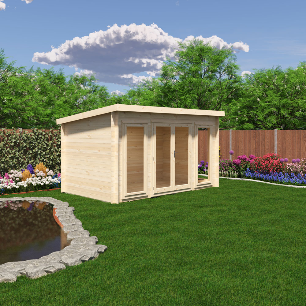Shire Tilney 8 x 13ft Pent Garden Log Cabin | Homebase