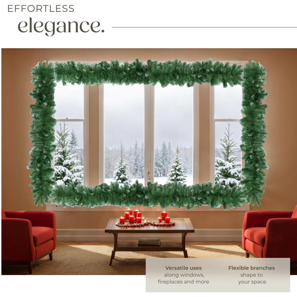 tectake Frosted Tips Artificial Christmas Garland 2.7m Image 5