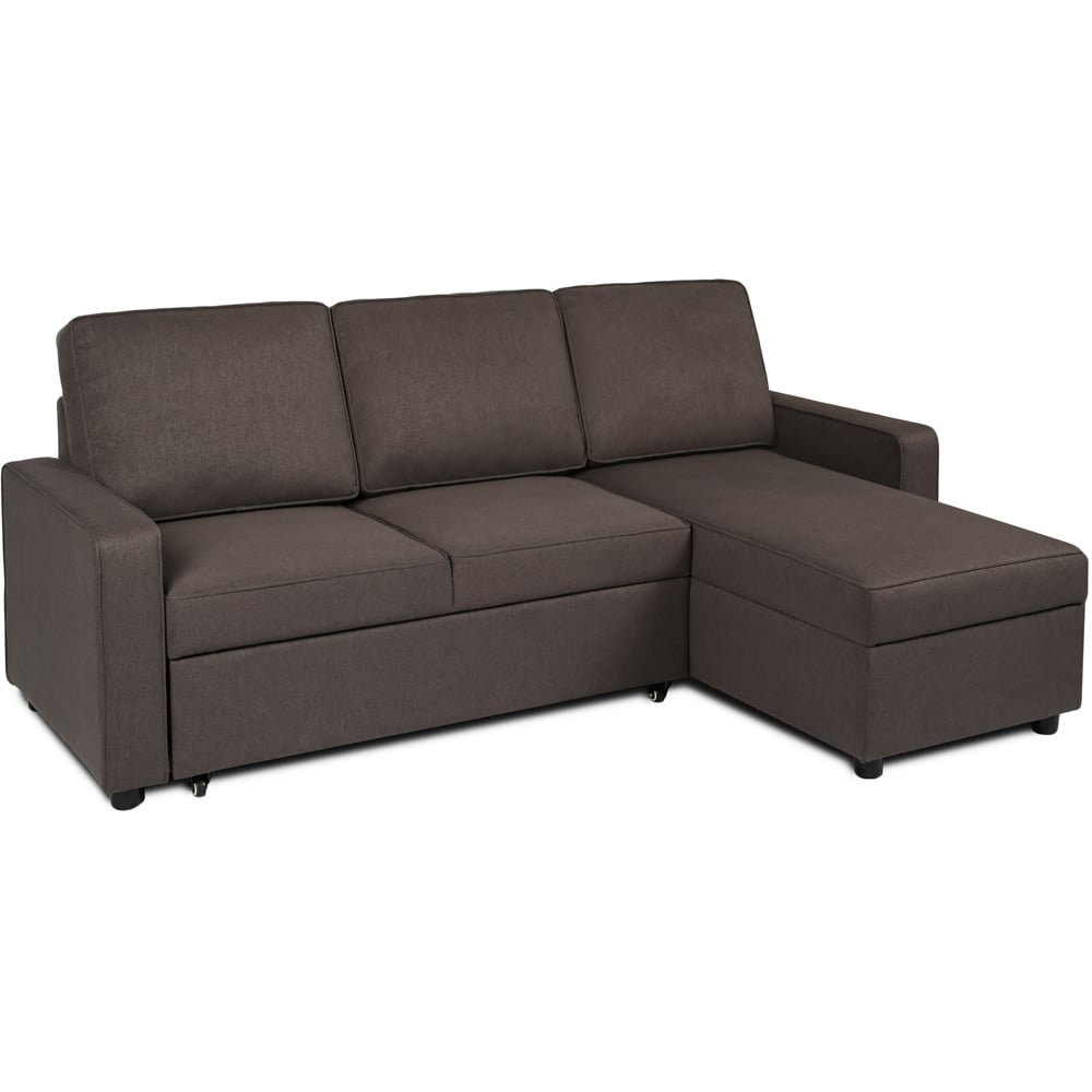 Selene 3 Seater Dark Grey Linen Corner Sofa Bed Image 5