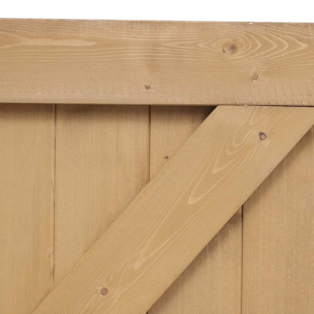 Living and Home Pine Wood Flat Top Garden Gate Kit 79 x 183cm Image 5