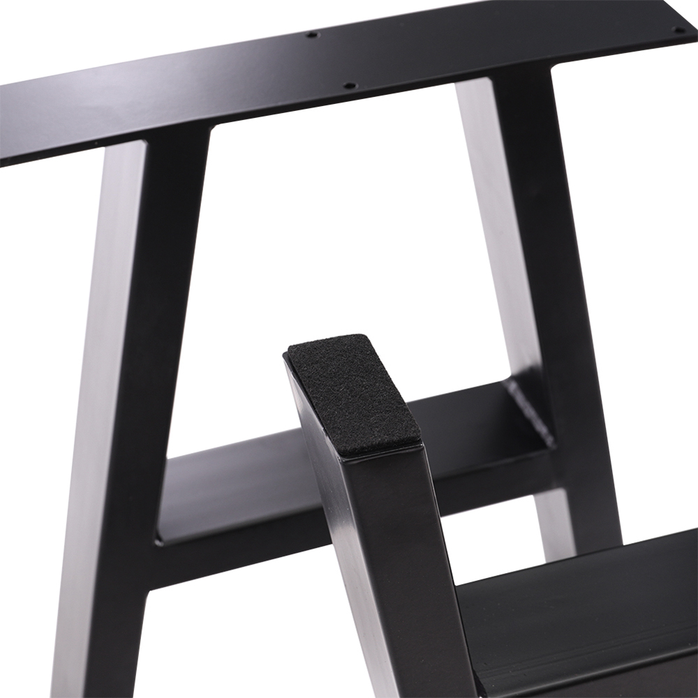 Living and Home 2 Pack Black Heavy Duty Tube Iron Furniture Legs 69 x 71cm Image 4