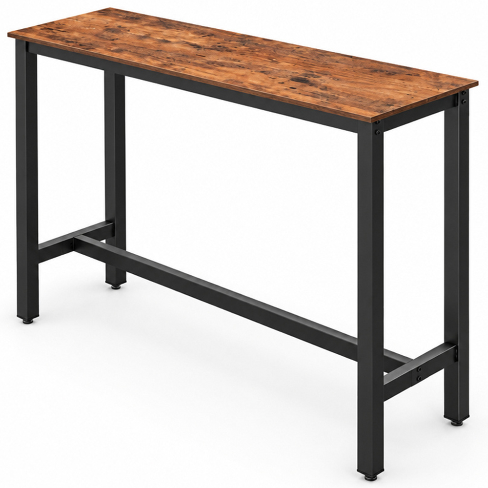 Modcraft Industrial-Style Bar Table Desk Vintage Brown and Black Image 2
