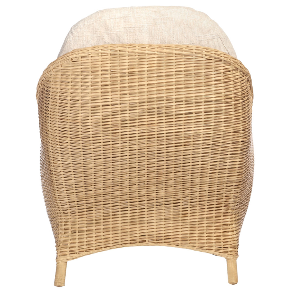 Desser Furniture Centurion Natural Rattan and Cotton Cream Chair Image 5