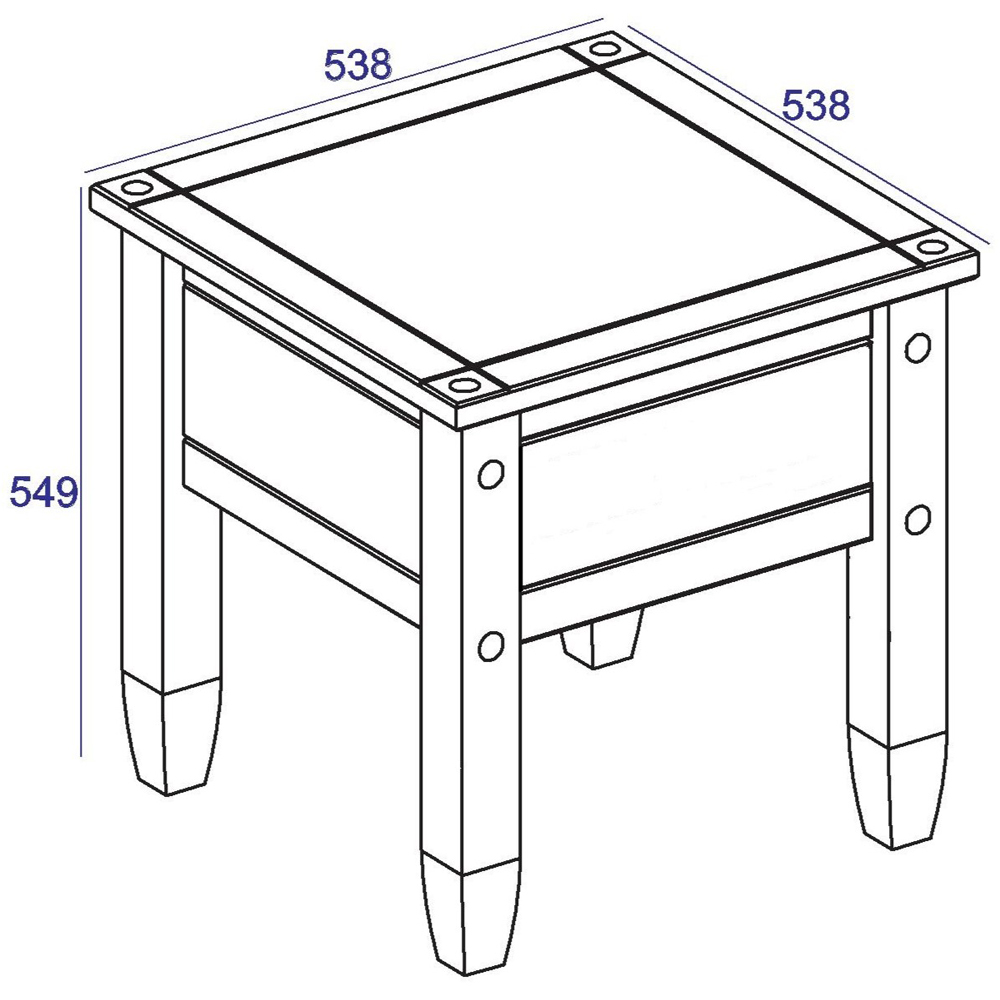 Core Products Corona Antique Pine Lamp Table Image 6