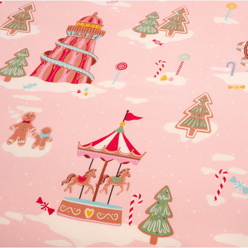 Gingerbread Fairground Duvet Set Pink King Image 5