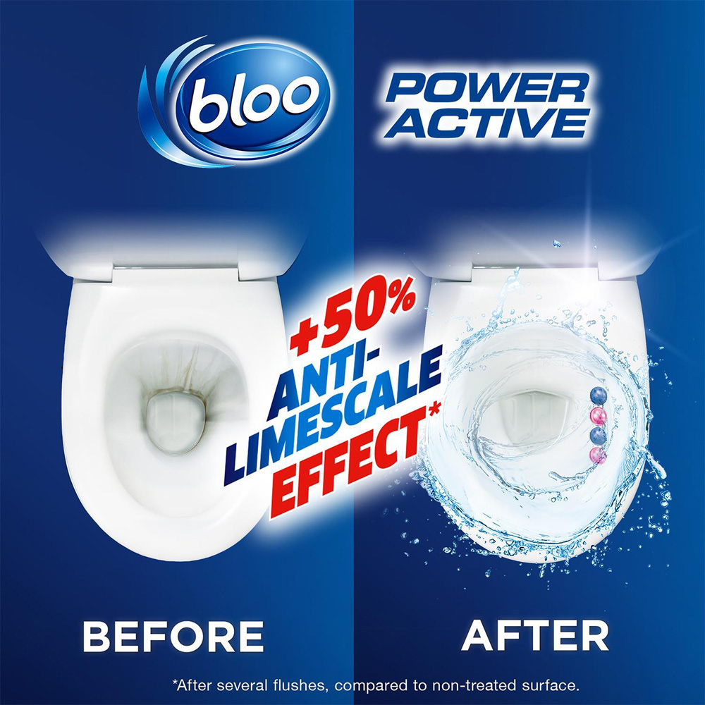 Bloo Power Active Flower Toilet Rim Block with 4 Function Formula 2 x 50g 6 Pack Image 5