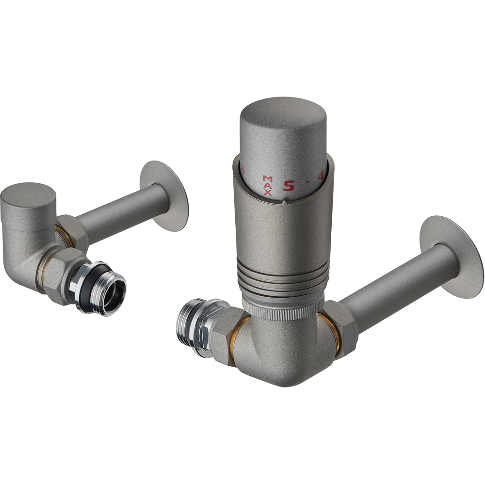 Terma Matt Grey Pipe Sleeving and Metal Collar Set 130mm Image 2