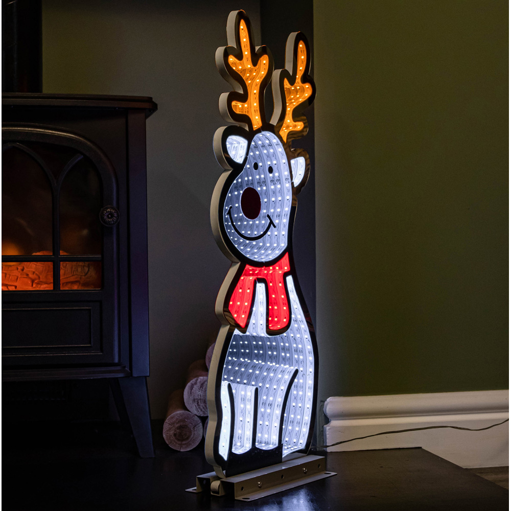 Samuel Alexander Standing Reindeer Infinity Mirror Christmas Decoration 60cm Image 5