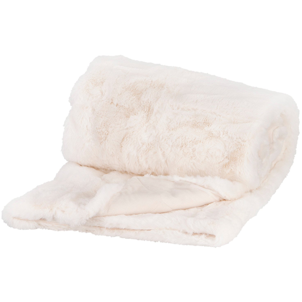 Divante White Rabbit Faux Fur Medium Throw 127 x 152cm Image 2