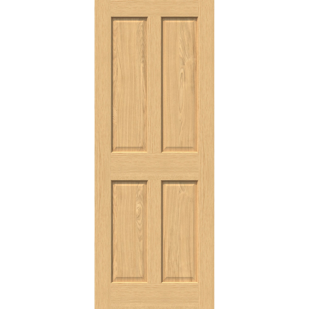 Green & Taylor Traditional Oak 4 Panel Prefinished Internal Door 1981 x 686mm Image