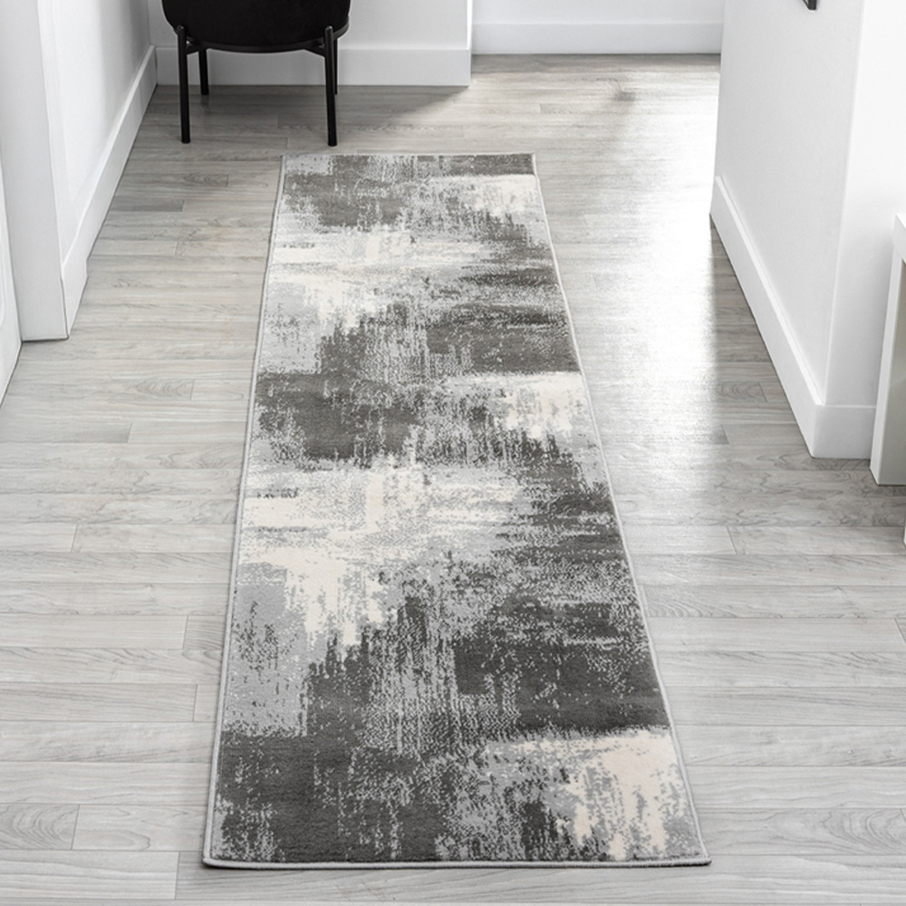 Desire Rugs Obsidian Grey Craft Abstract Rug 120 x 170cm Image 6