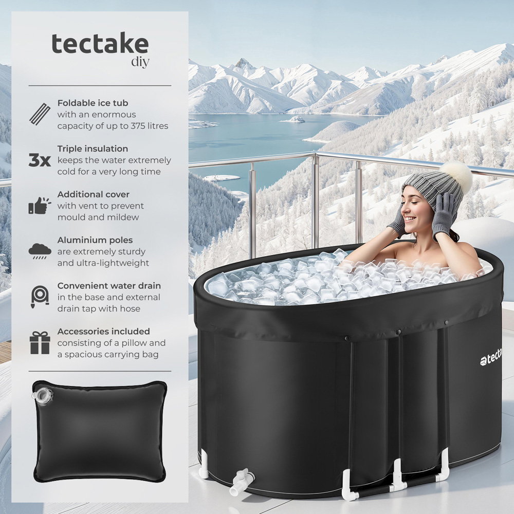 tectake Espoo Foldable Triple Insulation Portable Ice Bath Tub 375L Image 3
