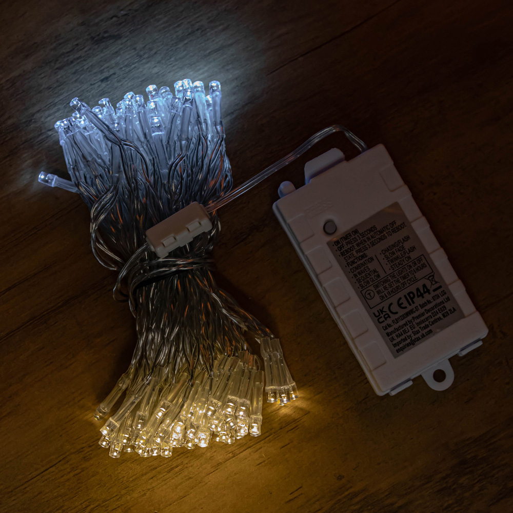 Samuel Alexander 100 Cool and Warm White LED Multi-Function Clear String Light 10m Image 9