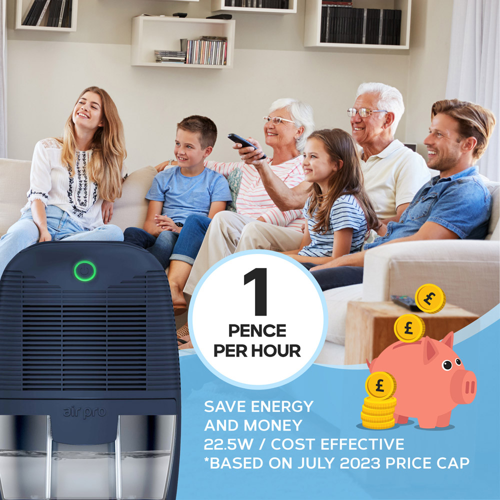 Air Pro Navy Portable Electric Mini Dehumidifier 600ml Image 3