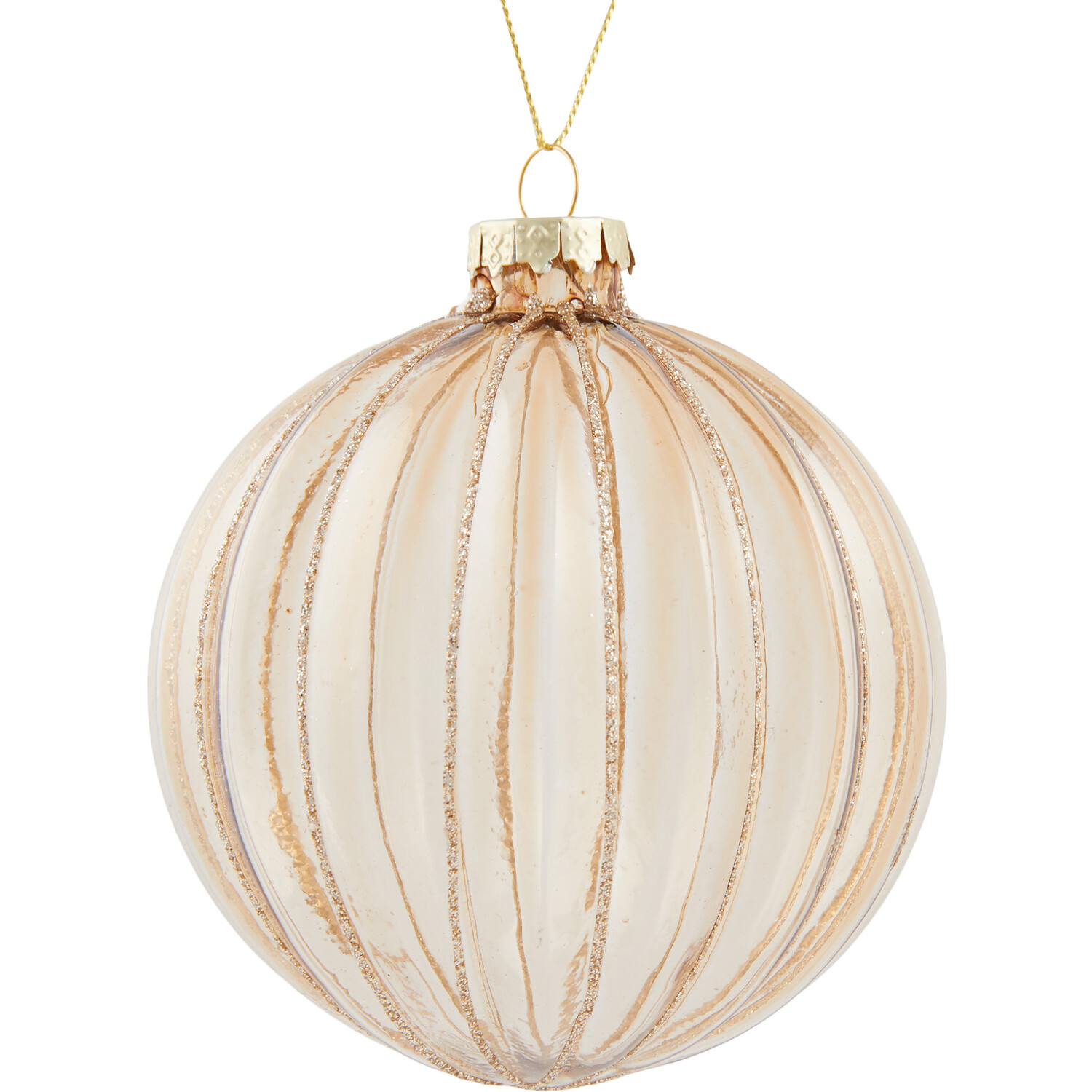 Opaque Smoked Glitter Bauble Image