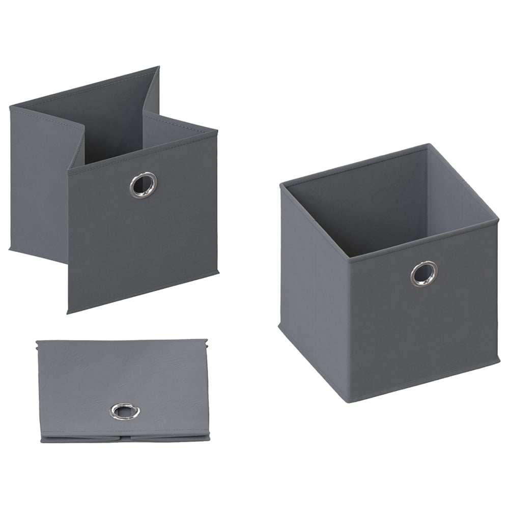 Vida Designs Durham Grey Cube Basket Image 3