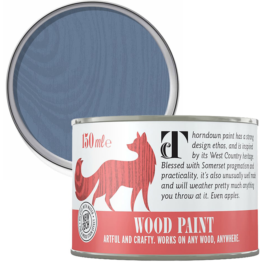 Thorndown Peregrine Blue Satin Wood Paint 150ml Image 1
