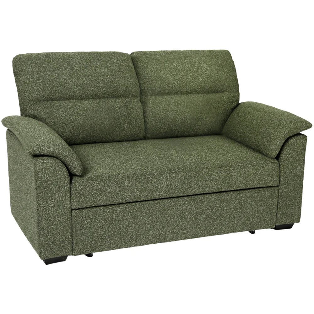 HGD Tivoli 2 Seater Luxury Boucle Green Pull out Sofa Bed | Homebase