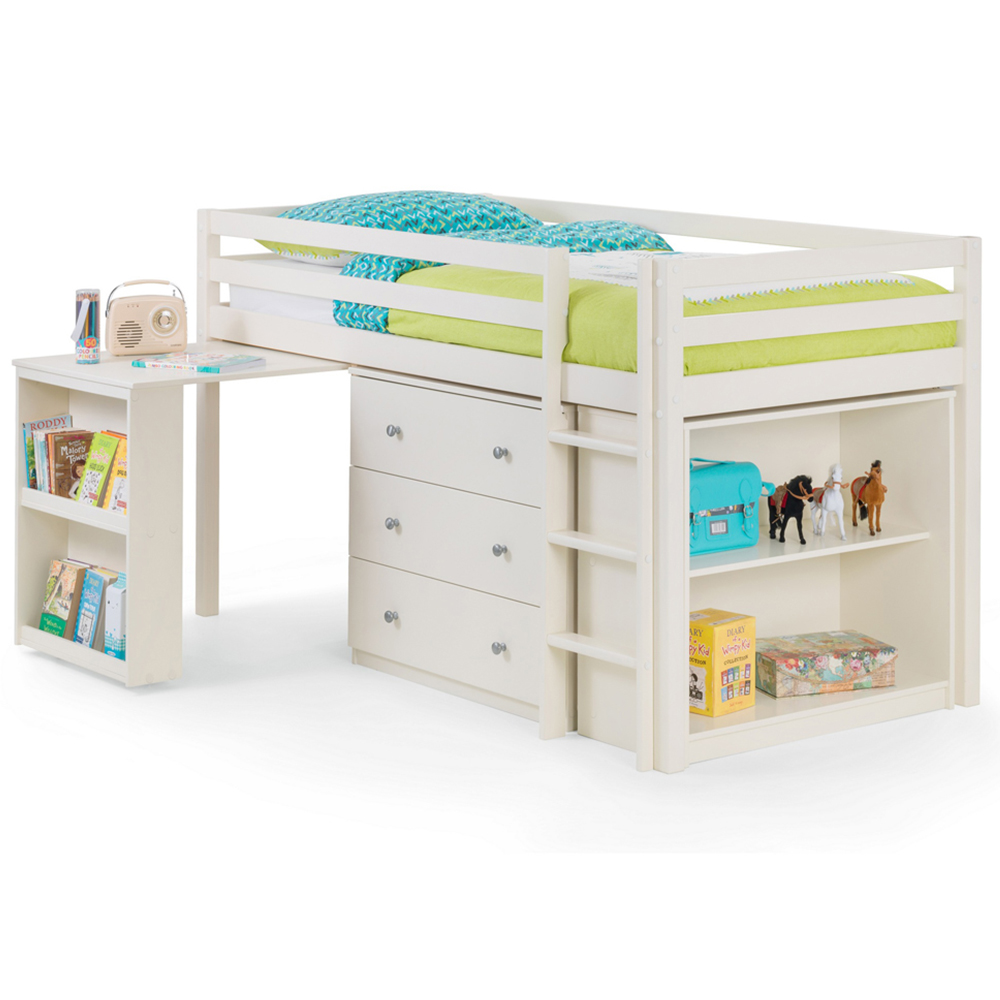 Julian Bowen Roxy Single Stone White Mid Sleeper Workstation Image 3