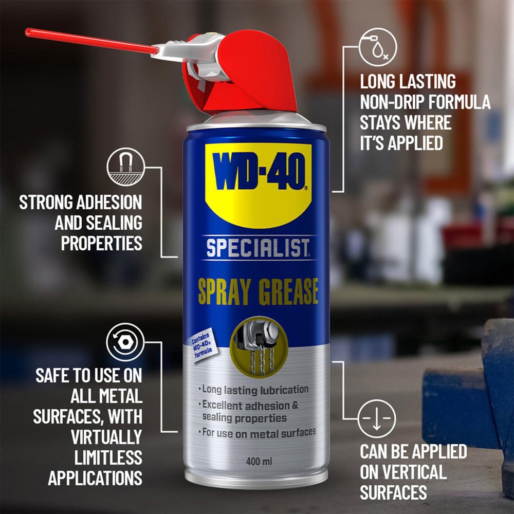 WD-40 Specialist High Performance Lubrication Grease Spray 400ml 3 Pack Image 5