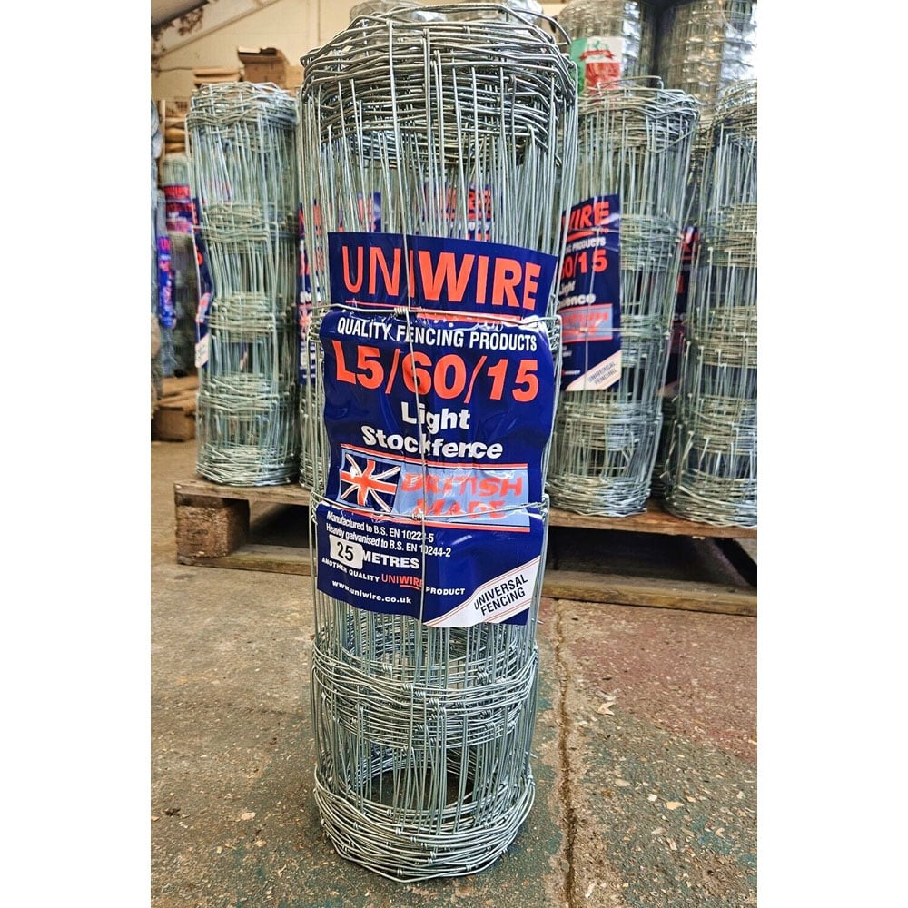 Inspirational Gifting L5/60/15 Lightweight Stock Wire Fencing Roll 60cm x 25m Image 3