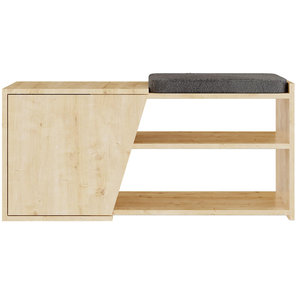 Decortie Fiona Oak Entryway Shoe Bench Storage Image 2