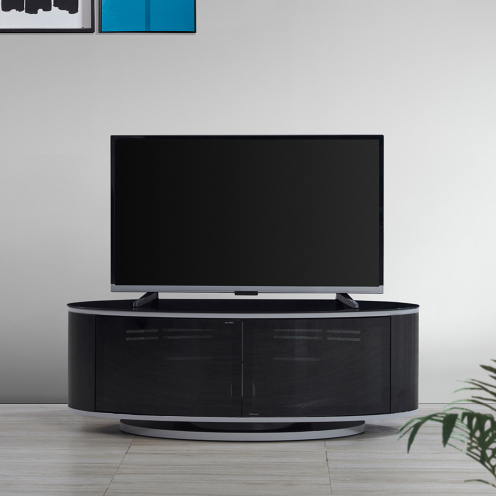MDA Designs Luna 2 Door Black TV Unit Image 8