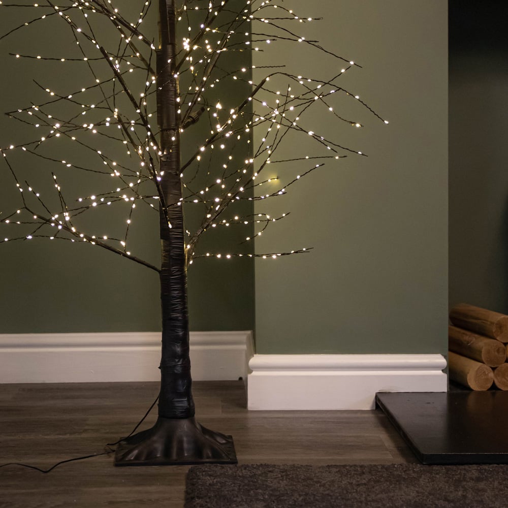 Samuel Alexander Black Micro Dot Warm White LED Pre-Lit Artificial Christmas Tree 5ft Image 6