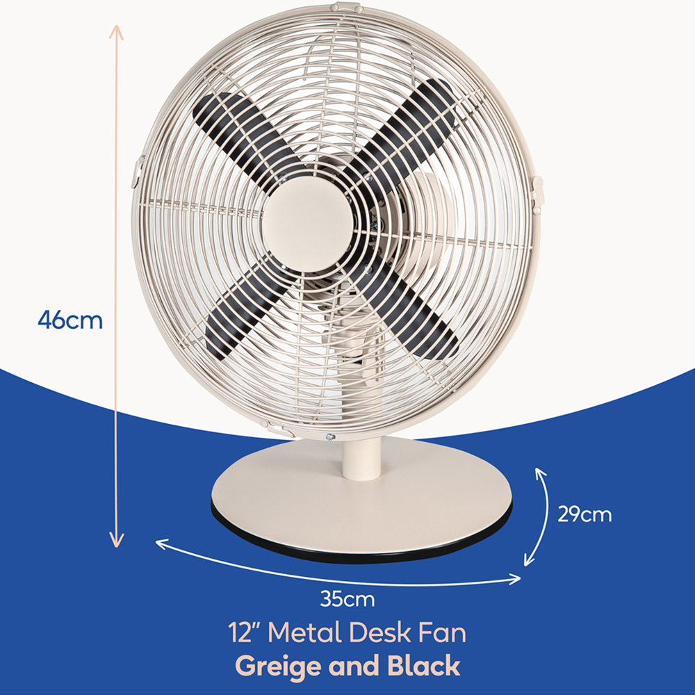 Russell Hobbs Greige Scandi Desk Fan 12 inch Image 9